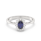 Ring with Oval Sapphire