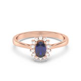 Ring with Oval Sapphire