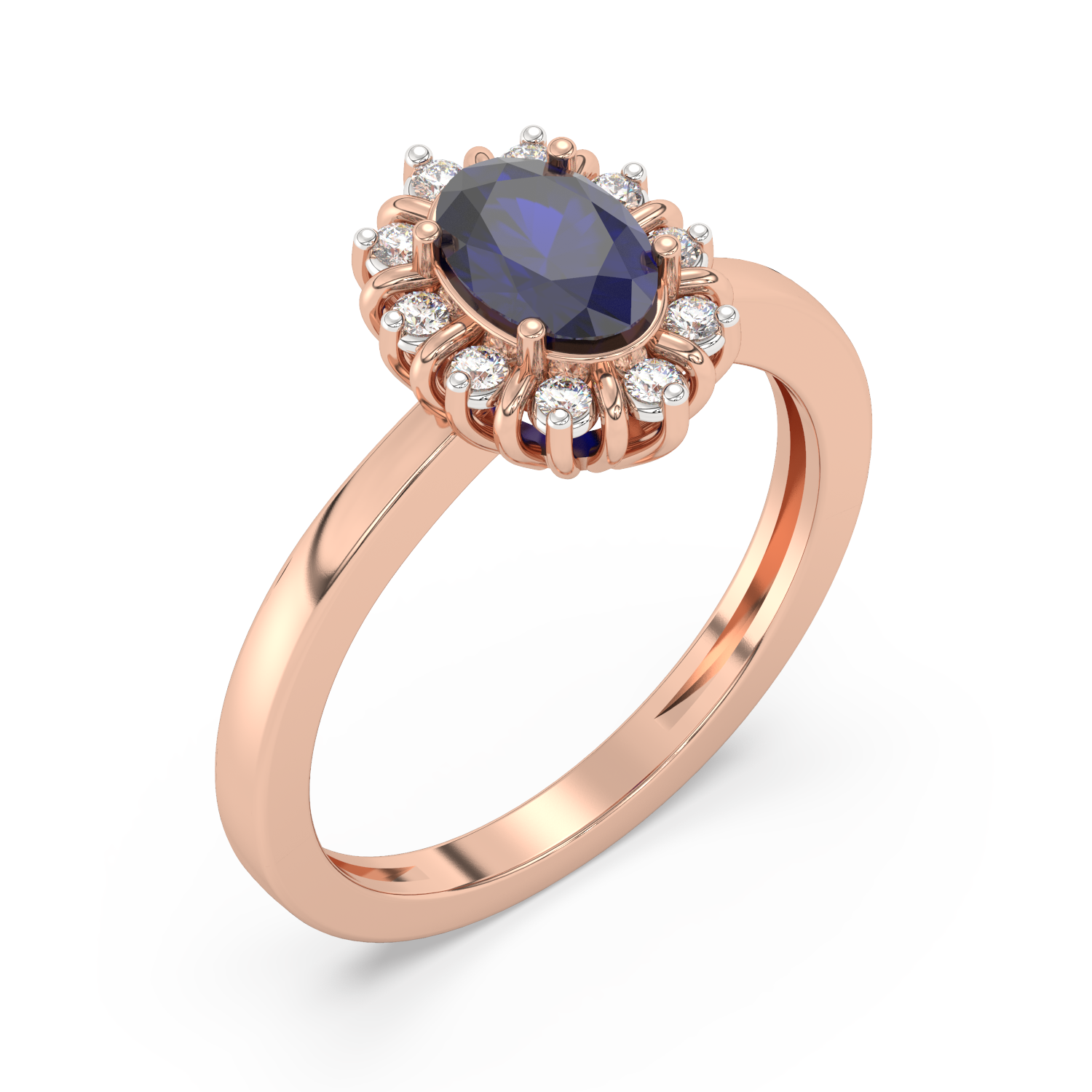 Pierścionek z Niebieskim Szafirem