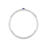 Ring with Blue Sapphire and Diamonds