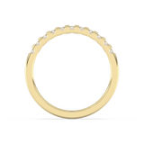 Wedding ring with a diamond stripe