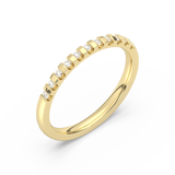 Wedding ring with a diamond stripe