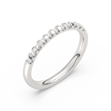 Wedding ring with a diamond stripe