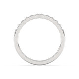 Wedding ring with a diamond stripe