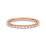 Wedding ring with a diamond stripe