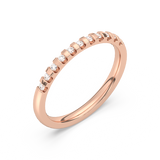 Wedding ring with a diamond stripe