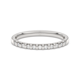 Wedding ring with a diamond stripe