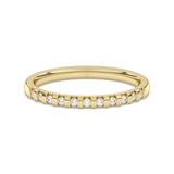 Wedding ring with a diamond stripe