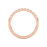 Wedding ring with a diamond stripe