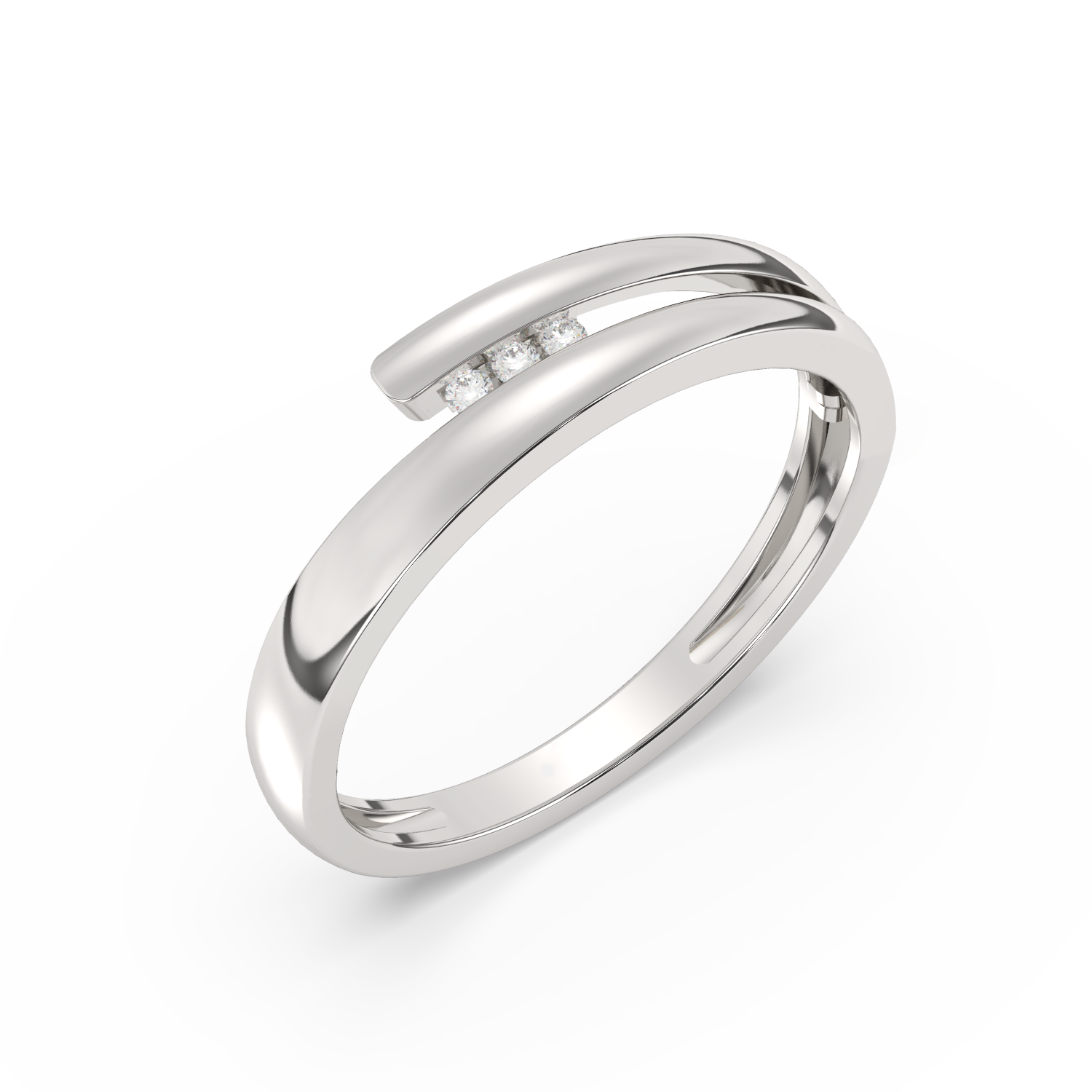 Pierścionek z Białego i Żółtego Złota z Brylantami