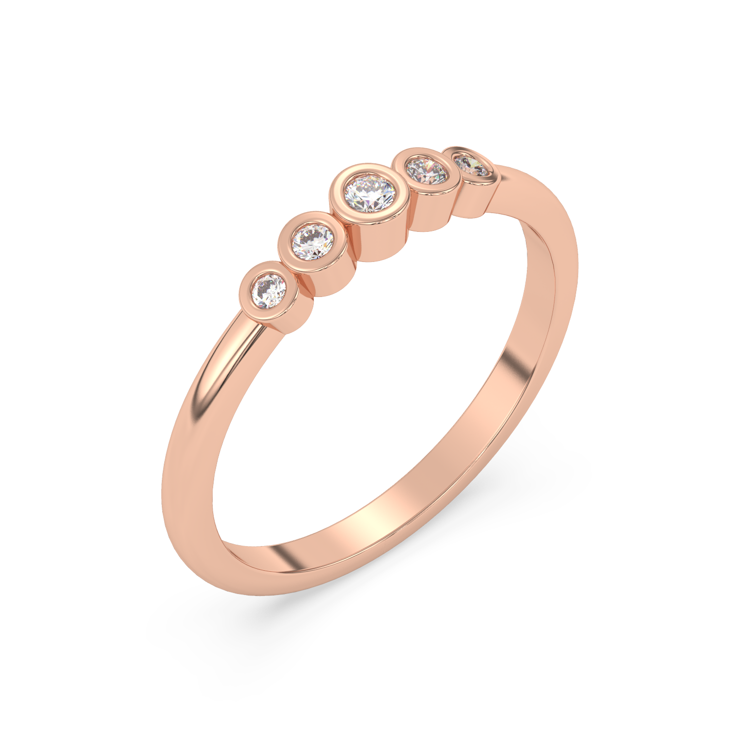 Pierścionek z Brylantami w Pełnej Oprawie