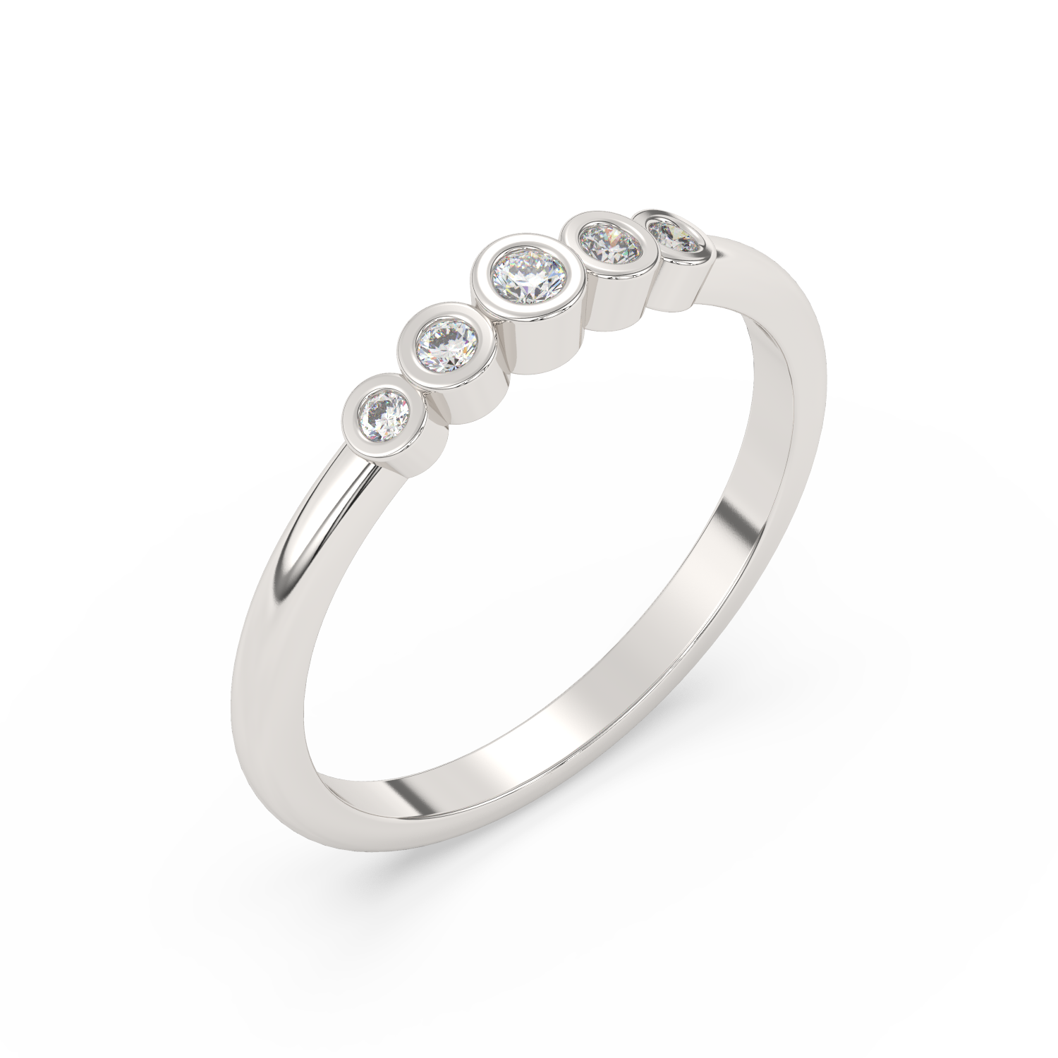 Pierścionek z Brylantami w Pełnej Oprawie