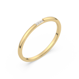 Slim Wedding Ring with Diamonds