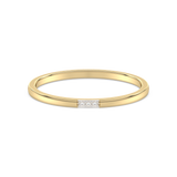 Slim Wedding Ring with Diamonds