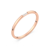 Slim Wedding Ring with Diamonds