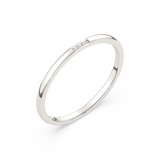 Slim Wedding Ring with Diamonds