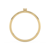 Elegant Ring with a Single Diamond