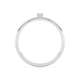 Elegant Ring with a Single Diamond