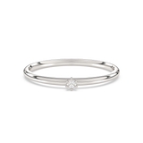 Elegant Ring with a Single Diamond