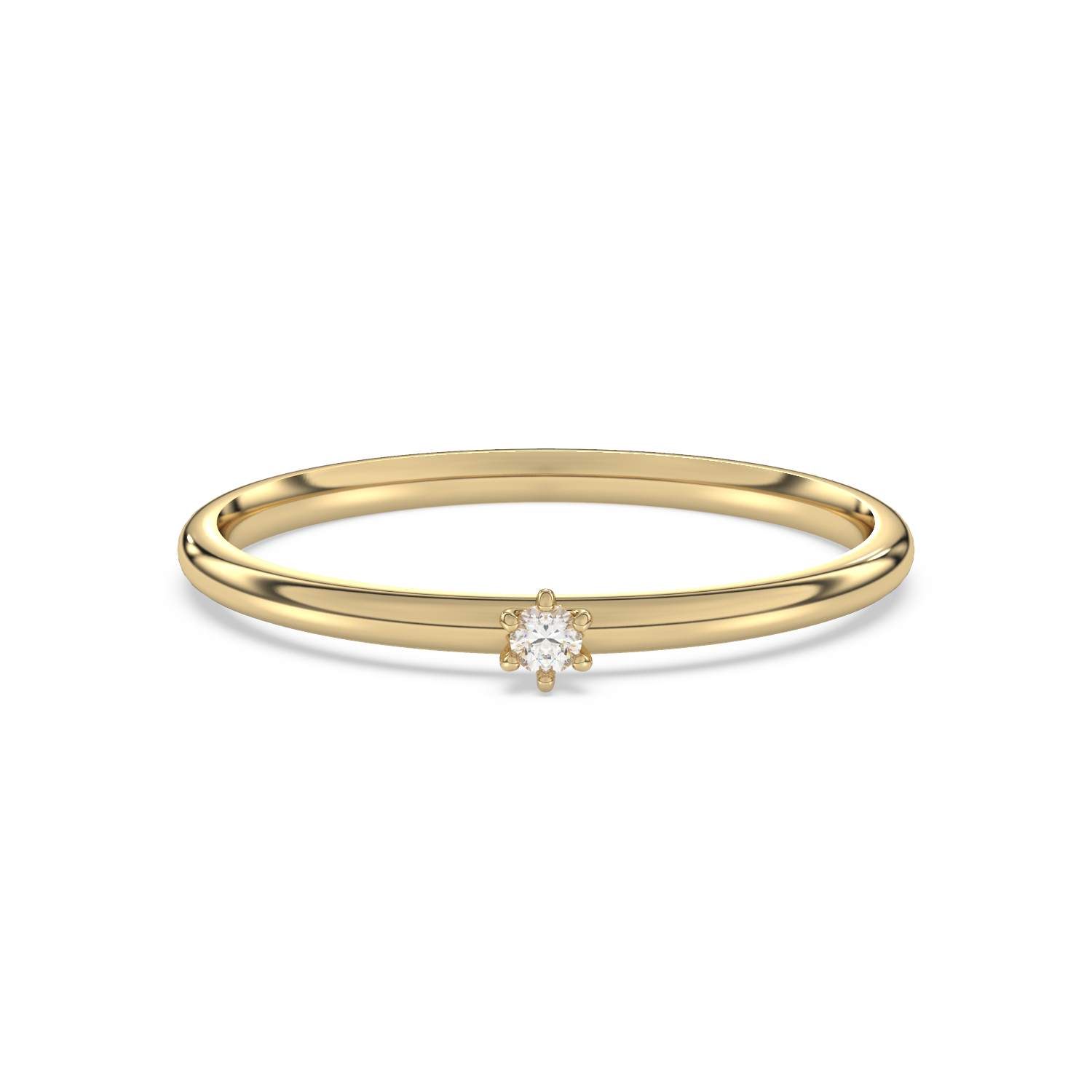 Elegancki Pierścionek z Pojedynczym Brylantem