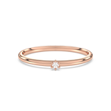 Elegant Ring with a Single Diamond