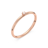 Elegant Ring with a Single Diamond