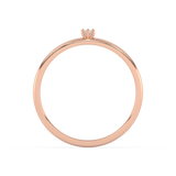 Elegant Ring with a Single Diamond