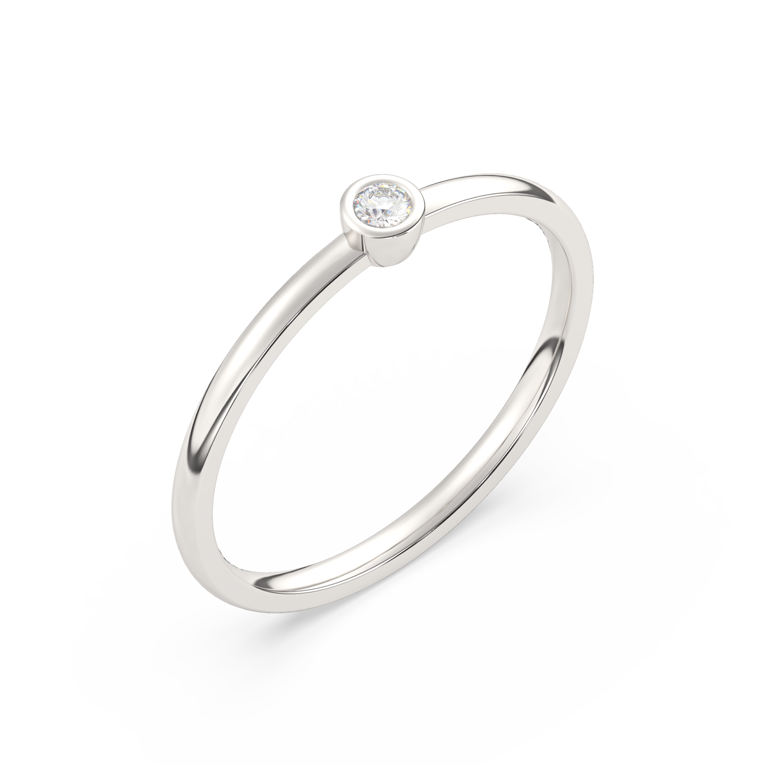 Klasyczny Złoty Pierścionek z Pojedynczym Brylantem