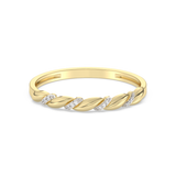 Gold Wedding Ring with Diamonds