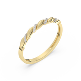 Gold Wedding Ring with Diamonds