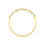 Gold Wedding Ring with Diamonds