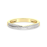 Gold ring with diamonds made of 14K gold