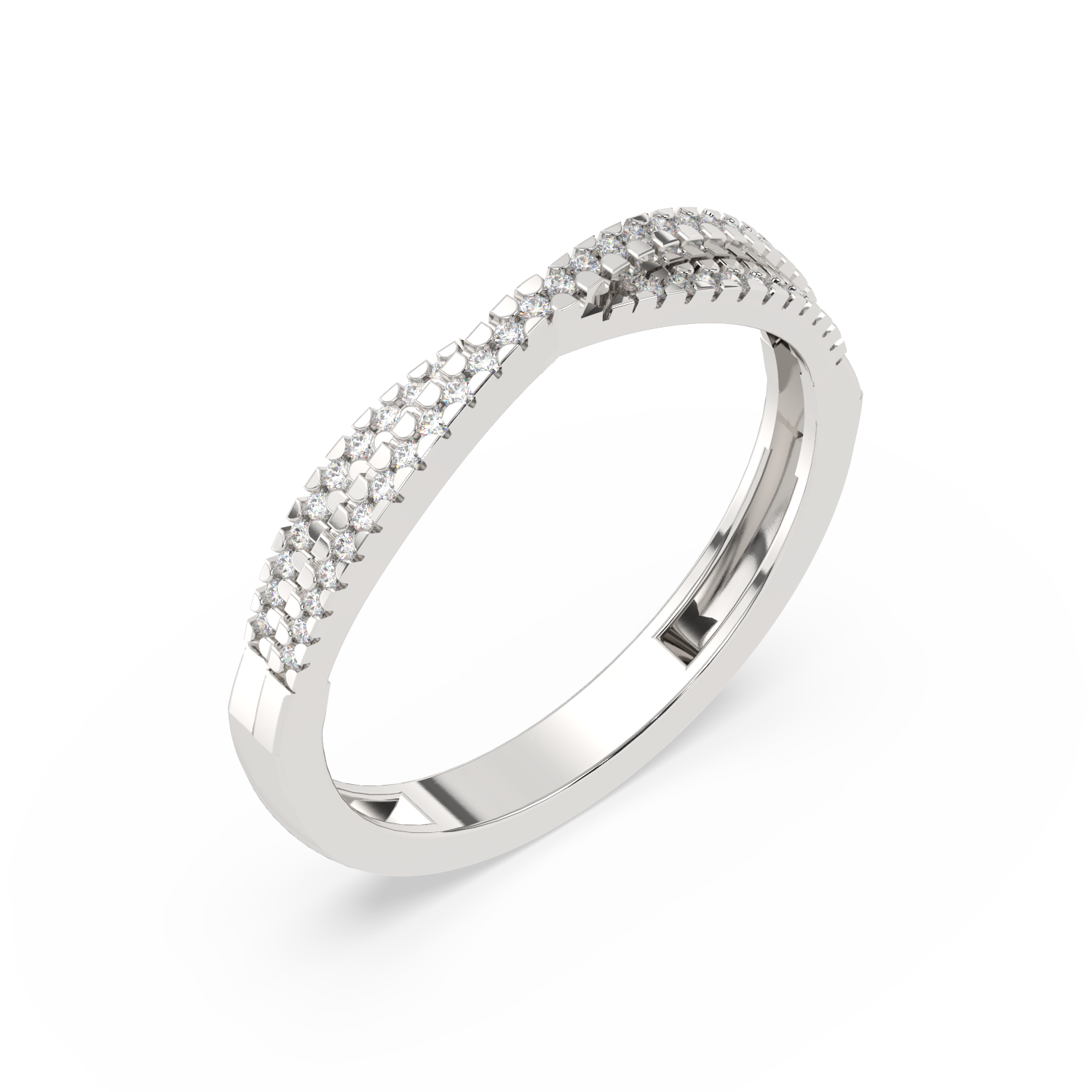 Złoty pierścionek z brylantami z 14K złota