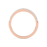 Gold ring with diamonds made of 14K gold