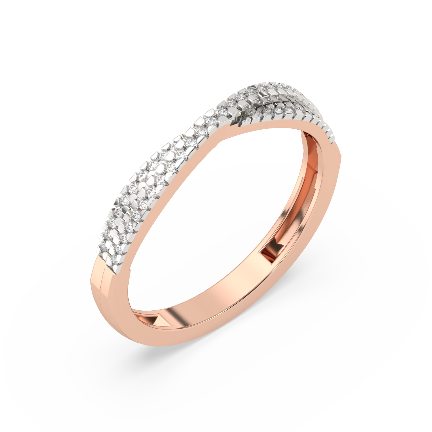 Złoty pierścionek z brylantami z 14K złota