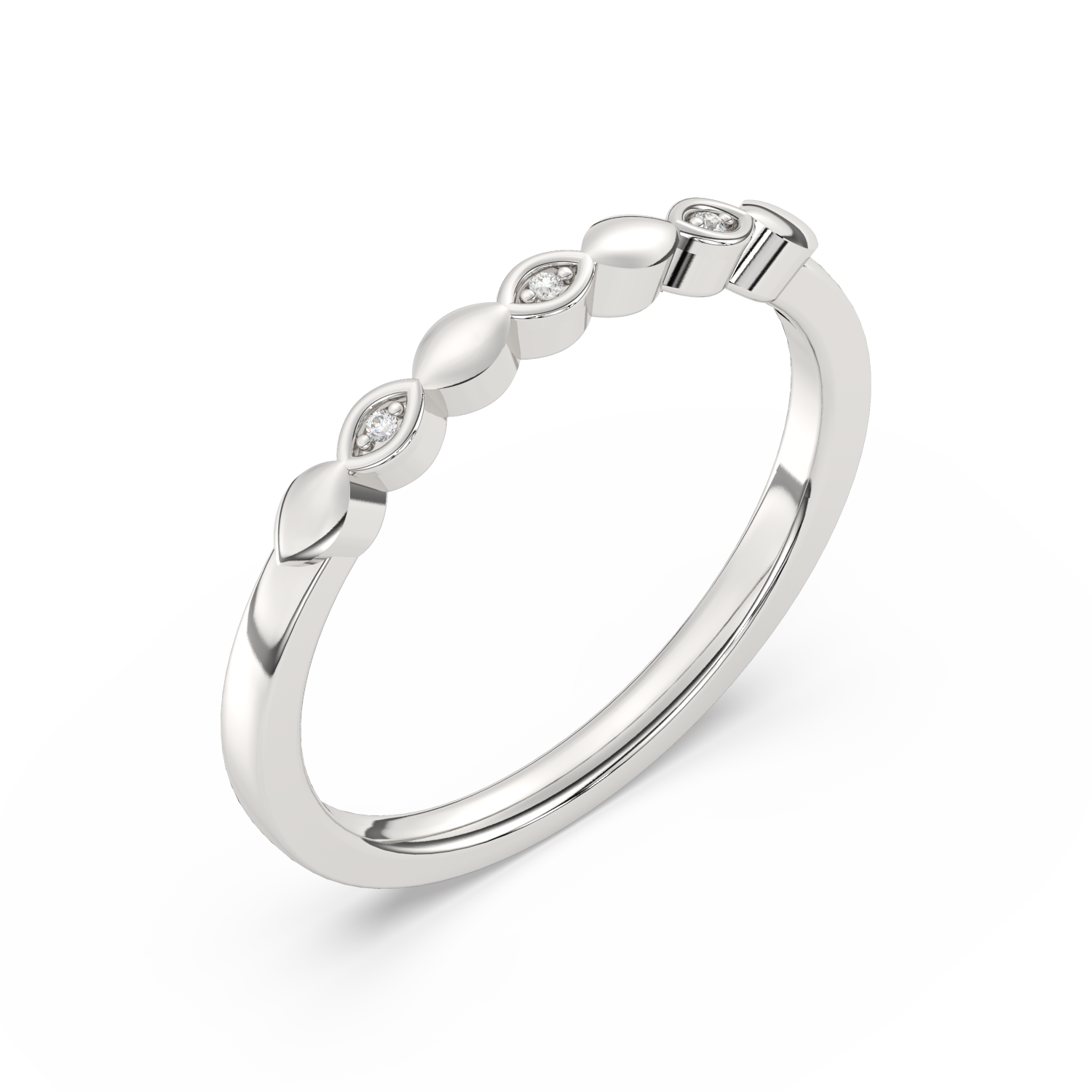 Obrączka z Brylantami z Motywem Oka