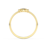 Ring in the Shape of a Rose with Diamonds