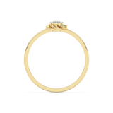Ring in the Shape of a Rose with Diamonds