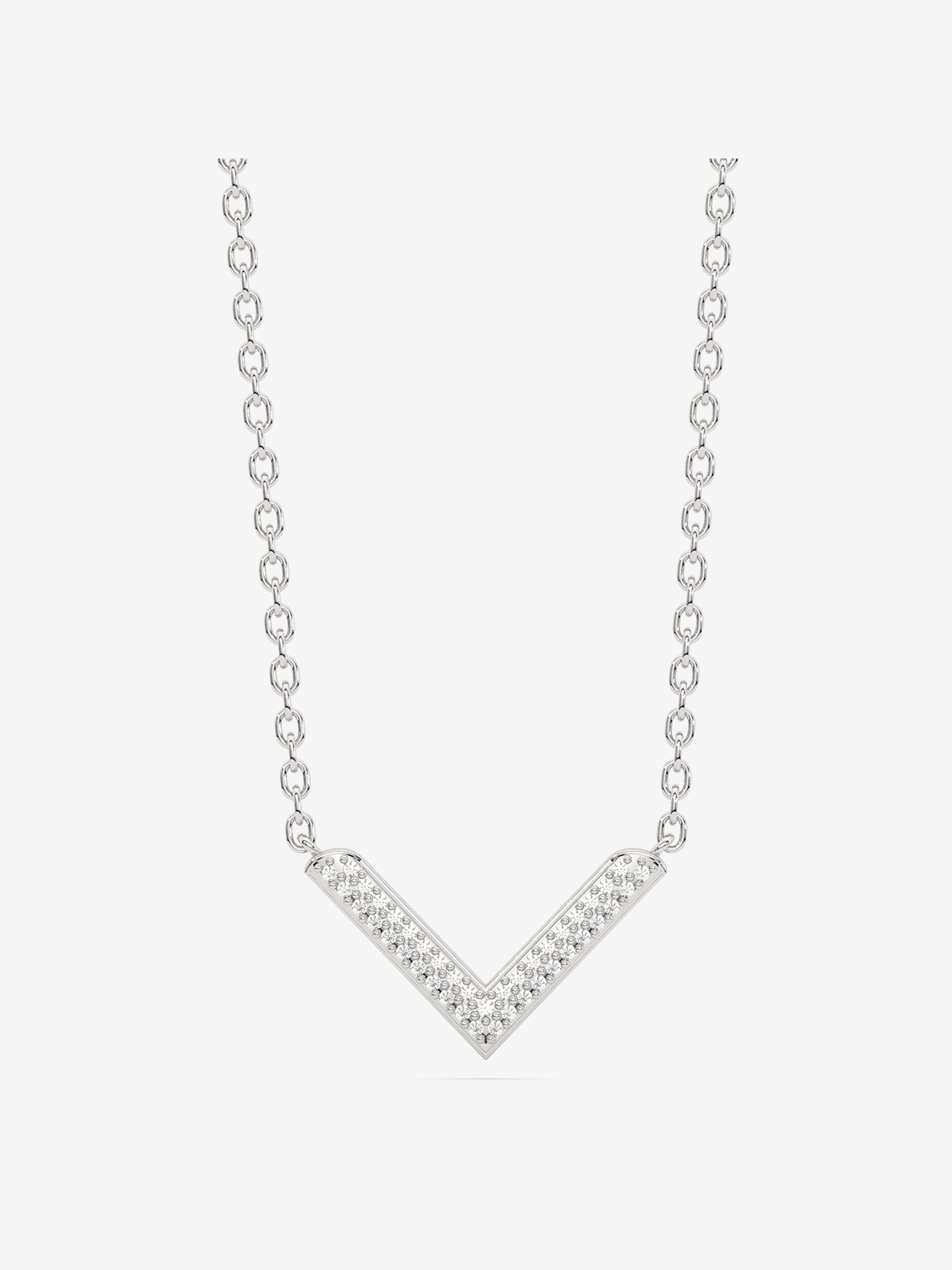 Brylantowy naszyjnik V od Venetia Jewels z delikatnym łańcuszkiem i eleganckim zawieszeniem