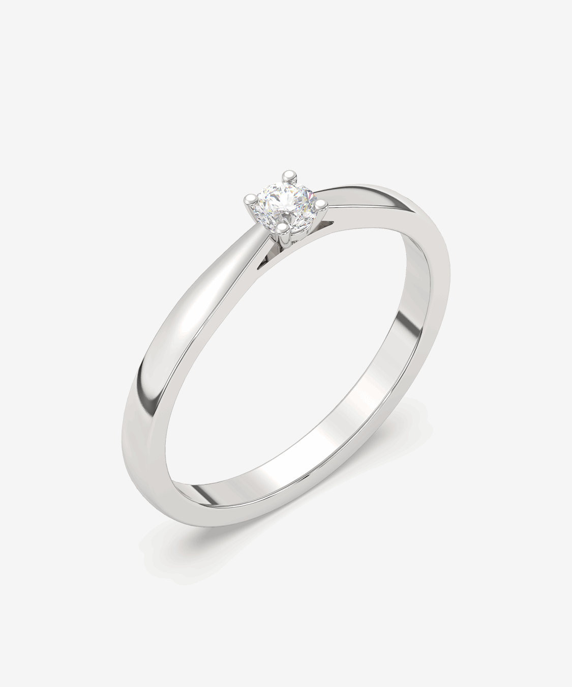 Klasyczny pierścionek z brylantem od Venetia Jewels z eleganckim, minimalistycznym designem