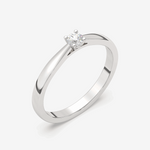 Klasyczny pierścionek z brylantem od Venetia Jewels z eleganckim, minimalistycznym designem