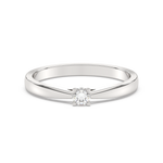 Klasyczny pierścionek z brylantem od Venetia Jewels w eleganckiej, minimalistycznej oprawie