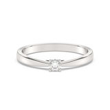 Klasyczny pierścionek z brylantem od Venetia Jewels w eleganckiej, minimalistycznej oprawie