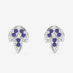 Kolczyki Sztyfty z Niebieskimi Szafirami w eleganckim srebrnym wykończeniu od Venetia Jewels