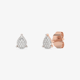 Kolczyki z brylantami 14k w kształcie kropli, eleganckie i stylowe, idealne na każdą okazję.