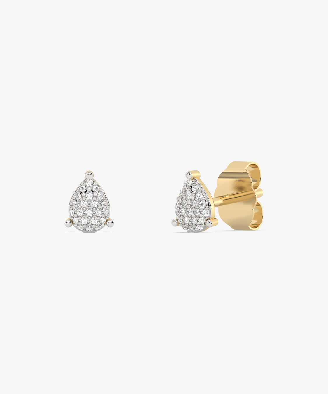 Eleganckie kolczyki z brylantami 14k w kształcie kropli, idealne na specjalne okazje