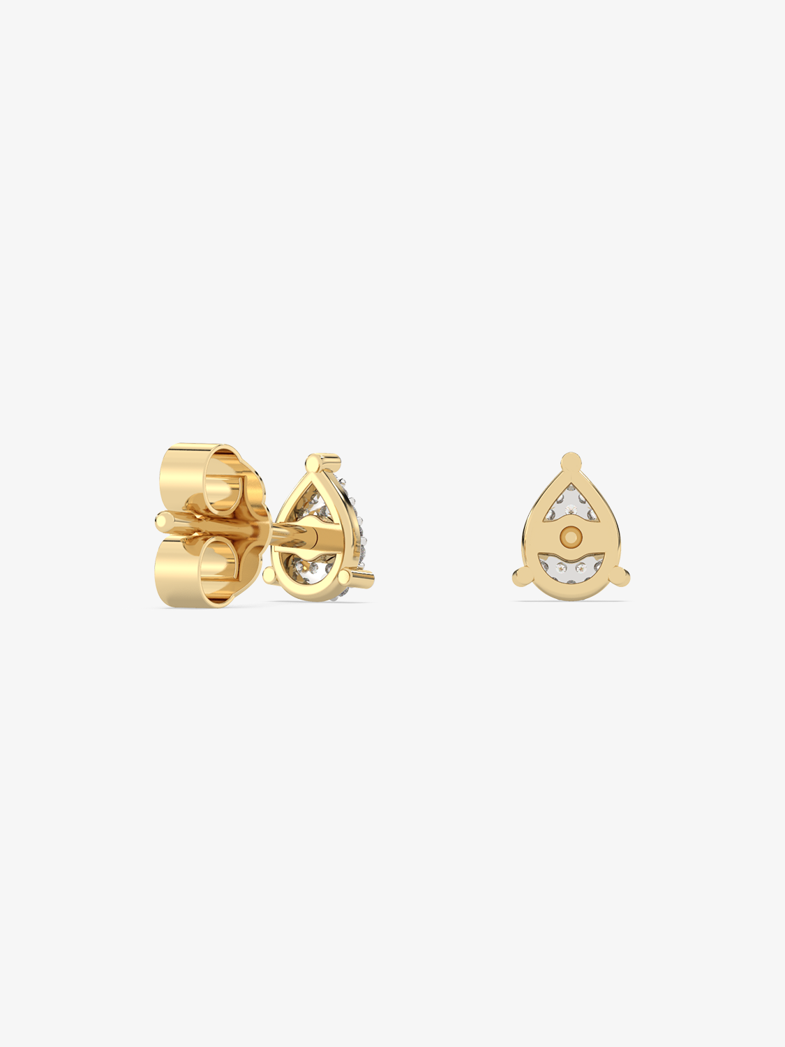 Kolczyki z brylantami 14k w złotym wykończeniu z eleganckim designem