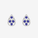 Eleganckie kolczyki z szafirami i diamentami w kształcie kropli od Venetia Jewels