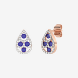 Eleganckie kolczyki z szafirami w kształcie kropli z diamentami od Venetia Jewels