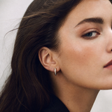 Round Earrings with Diamonds